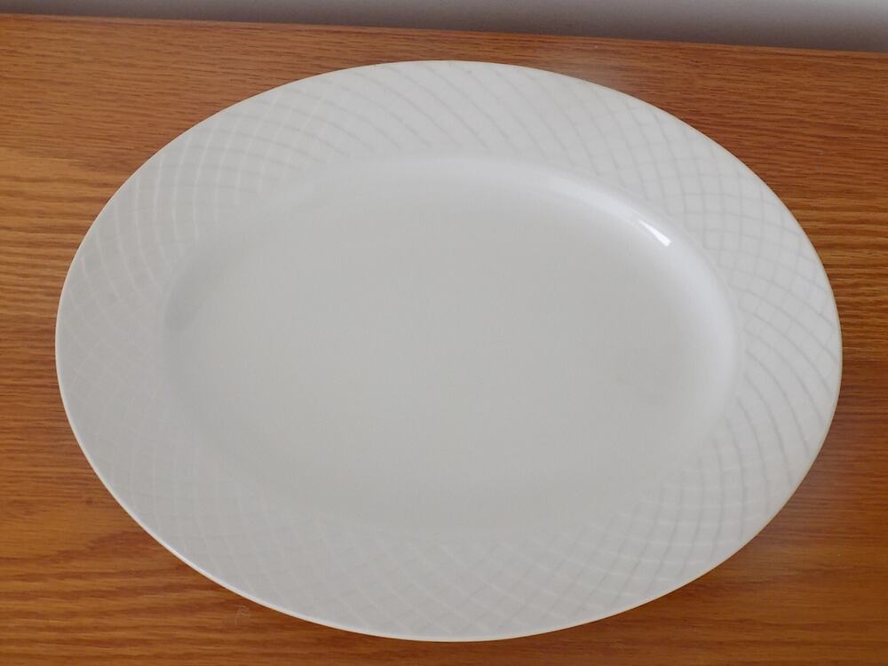 Wedgwood Regina Ironstone oval serving platter diamond pattern